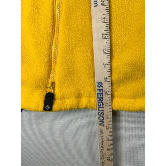 VTG Columbia Fleece Vest Men’s XL Yellow Zip Up Outdoor Hiking Camping Core - Picture 8 of 9